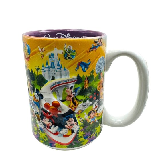 Disney Other - Disney Parks Mug Four Parks One World Characters 3D Granndma Ceramic Exclusive